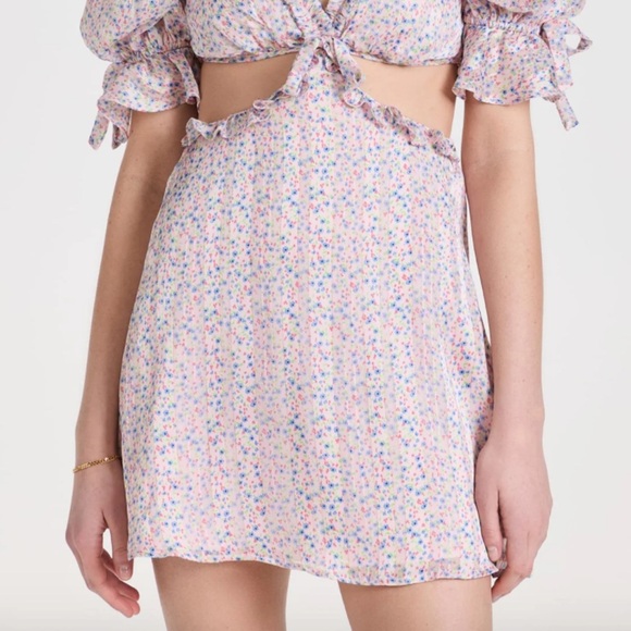 For Love & Lemons Phoebe Floral Puff Sleeve Dress - Picture 3 of 13